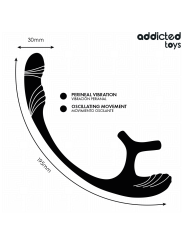 ADDICTED TOYS PLUG ANAL VIBRACION Y WAVING 360º Y ESTIMULADOR TESTICULOS